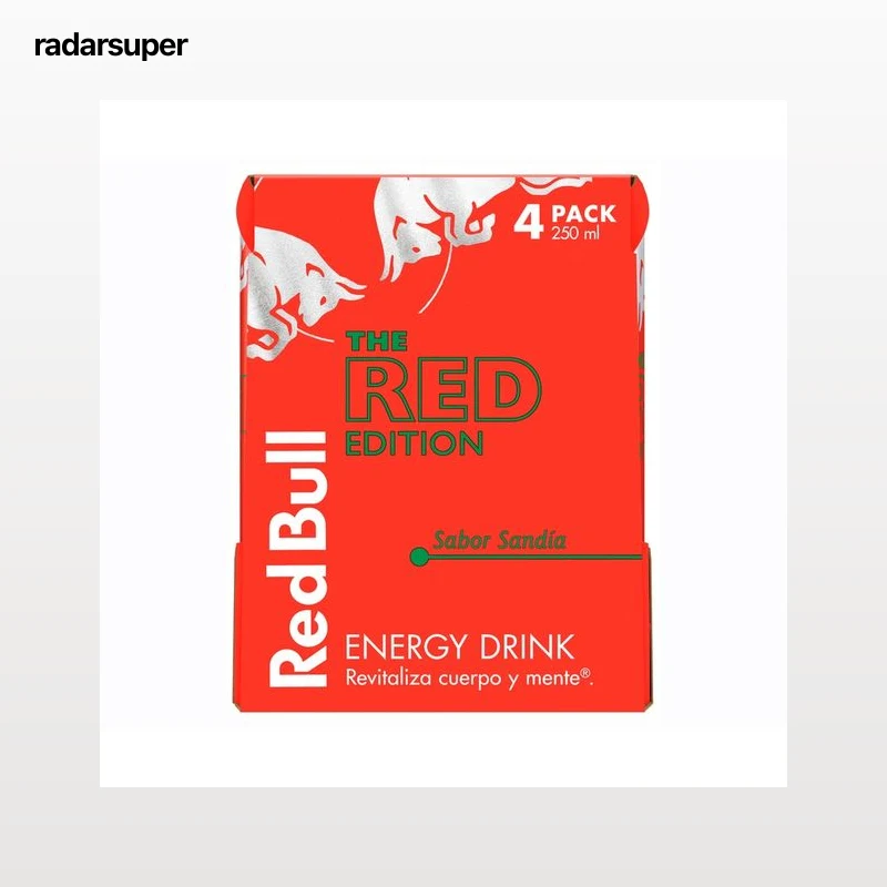 RED BULL Bebida energética sandía pack de 4 x 250 ml.
