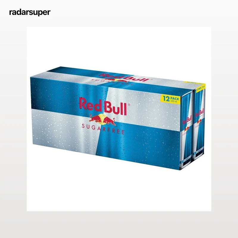 RED BULL Bebida energética sugar free pack de 12 x 250 ml.