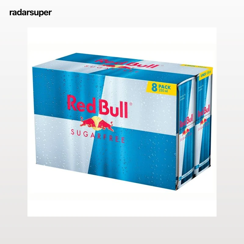 RED BULL Bebida energética sugar free pack 8 x 250 ml.