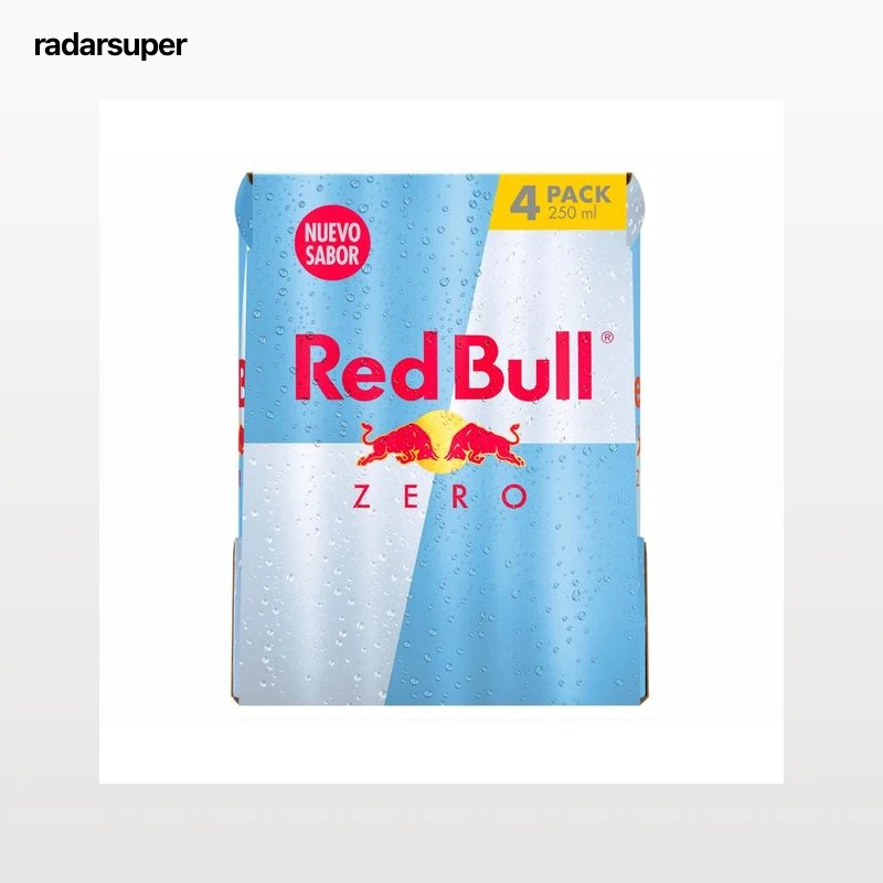 RED BULL ZERO Bebida energética zero azúcares añadidos pack 4 x 250 ml.