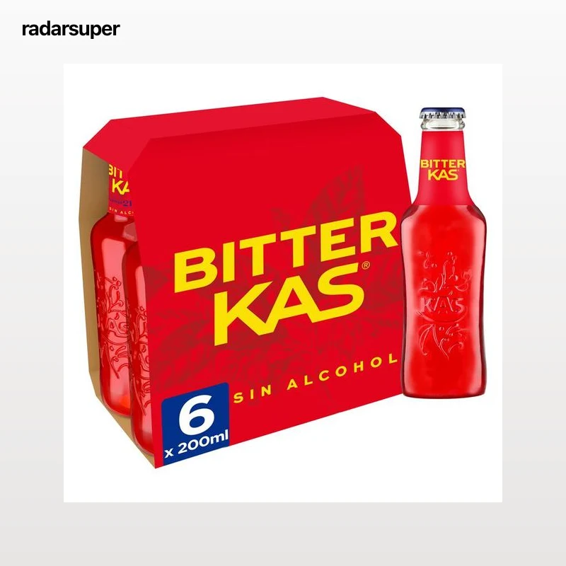 Refresco bitter Kas botella 20cl pack 6