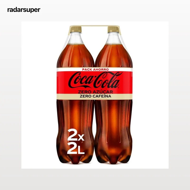 Refresco cola Coca-Cola 2l pack botella 2 zero azúcar zero cafeína
