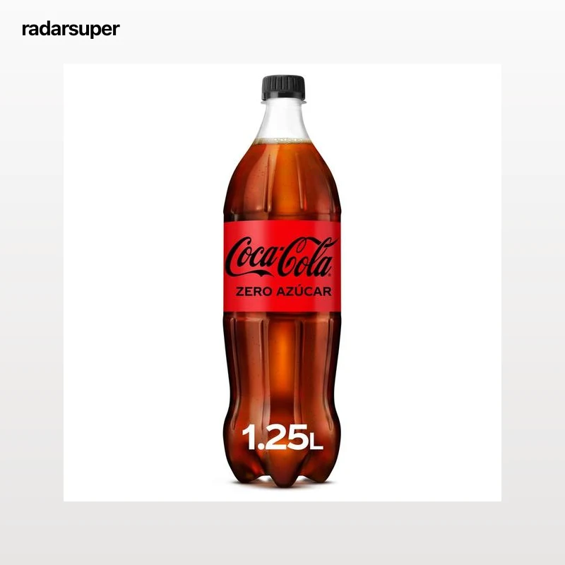 Refresco cola Coca-Cola botella 1,25l zero azúcar