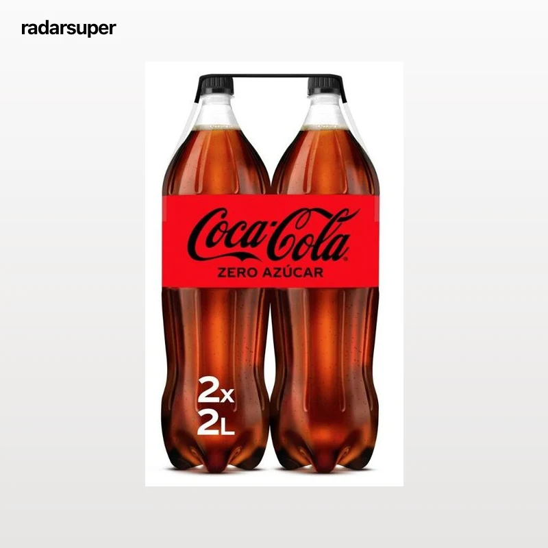 Refresco cola Coca-Cola botella 2l pack 2 zero azúcar