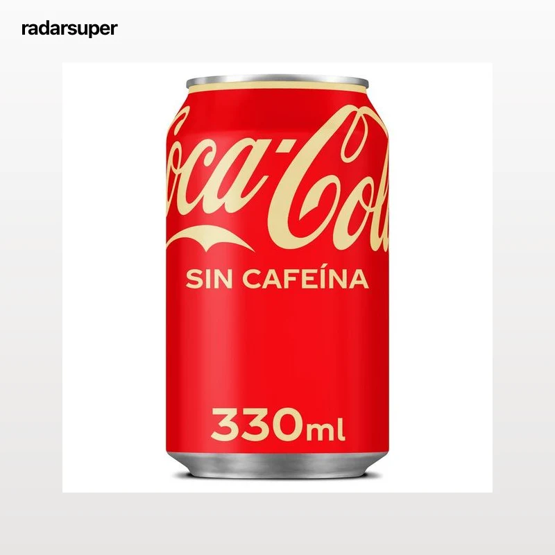 Refresco cola Coca-Cola lata 33cl sin cafeína