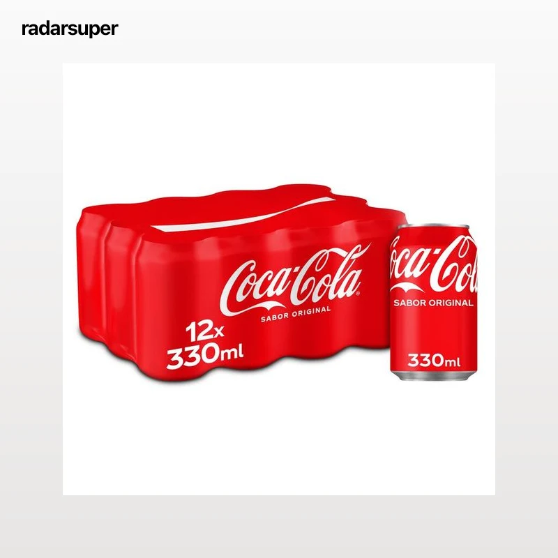 Refresco cola Coca-Cola Sabor Original lata pack 12 33cl