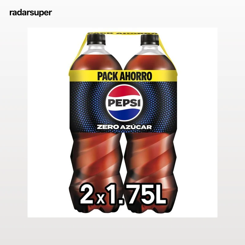 Refresco cola Pepsi zero botella 1,75l pack 2