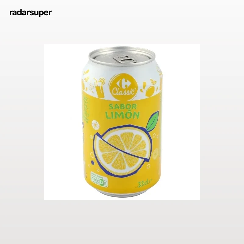 Refresco de limón Carrefour Classic lata 33 cl.