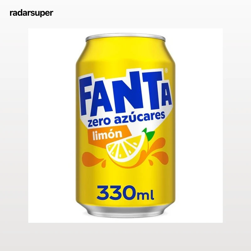 Refresco limón Fanta lata 33cl zero azúcares