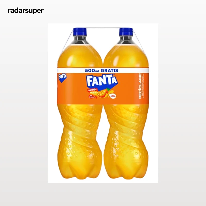 Refresco naranja Fanta botella 2l pack 2