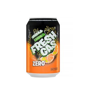 Refresco de naranja Hacendado zero azúcar fresh gas