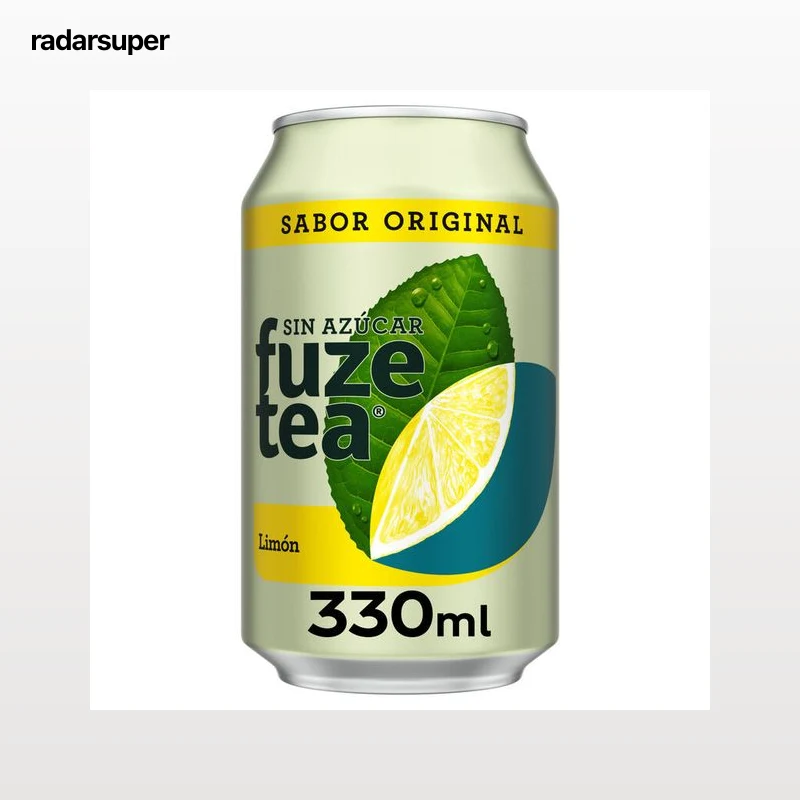 Refresco de té con limón sin azúcar Fuze Tea 33cl lata