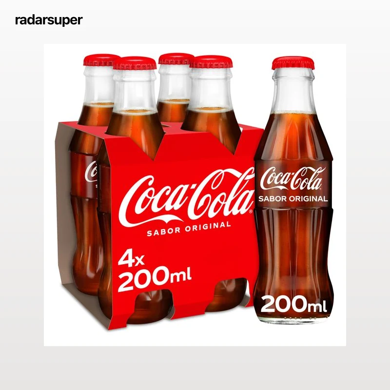 REFRIGERANTE COM GÁS COCA-COLA ORIGINAL VIDRO 4X0.20L