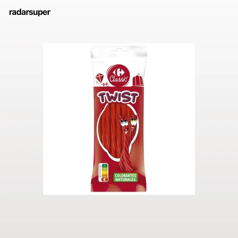 Regaliz de goma rojo twist Carrefour Classic 200 g.