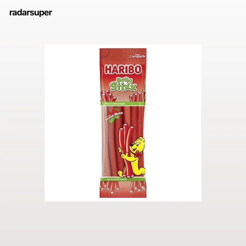Regaliz de goma sabor fresa Balla Stixx Haribo 200 g.