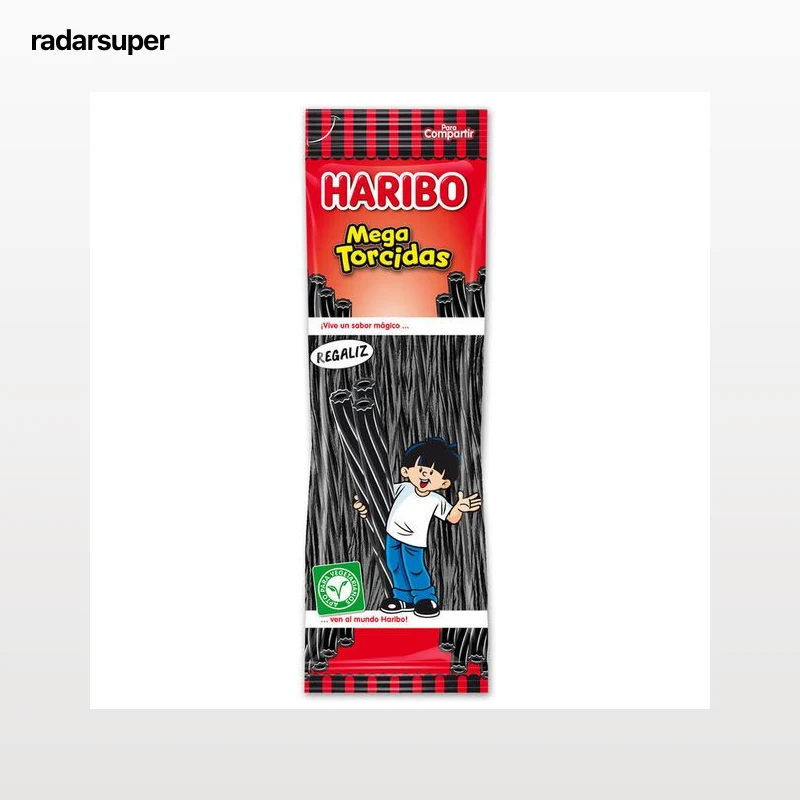 Regaliz negro mega torcidad Haribo 200g