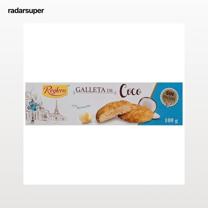 REGLERO Galletas de mantequilla rellenas de coco 100 g.