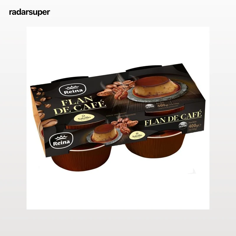 REINA Flan de café Salzillo, elaborado sin gluen REINA 4 x 100 g.