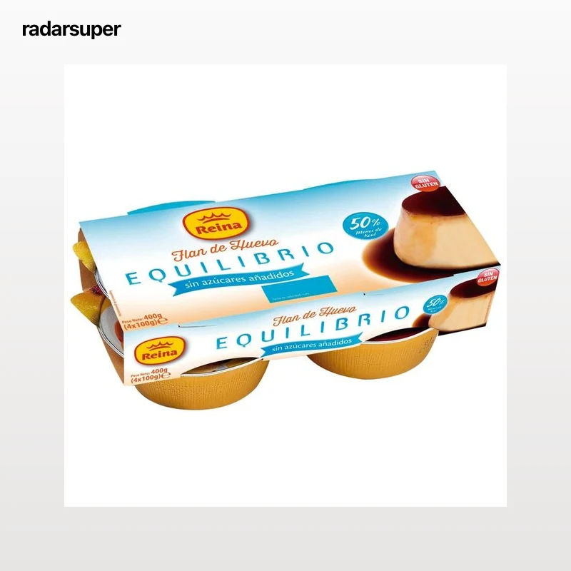 REINA Flan de huevo sin azúcares añadidos REINA 4 x 100 g.