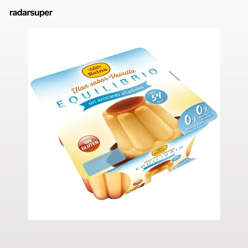 REINA Flan de vainilla sin azúcares añadidos REINA pack de 4 uds de 100 gr