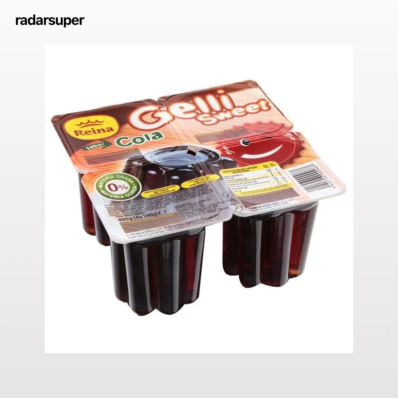 REINA Gelatina con sabor cola y 0% materia grasa REINA 4 x 100 g.
