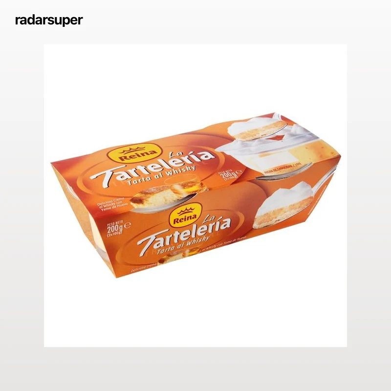 REINA Tarta de crema al whisky con yema de huevo REINA La tartelería 2 x 100 g.