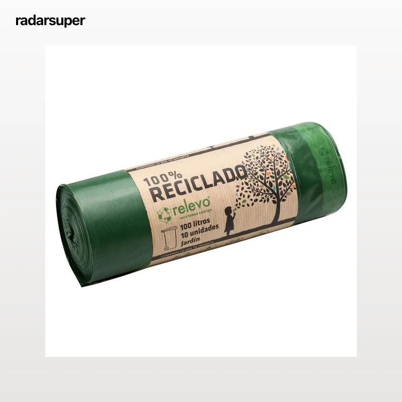RELEVO Bolsas basura 100 % reciclada 100 l. 10 uds.