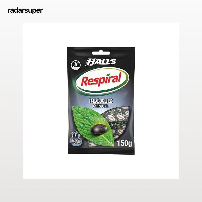 RESPIRAL Caramelos de regaliz mentol 150 g.
