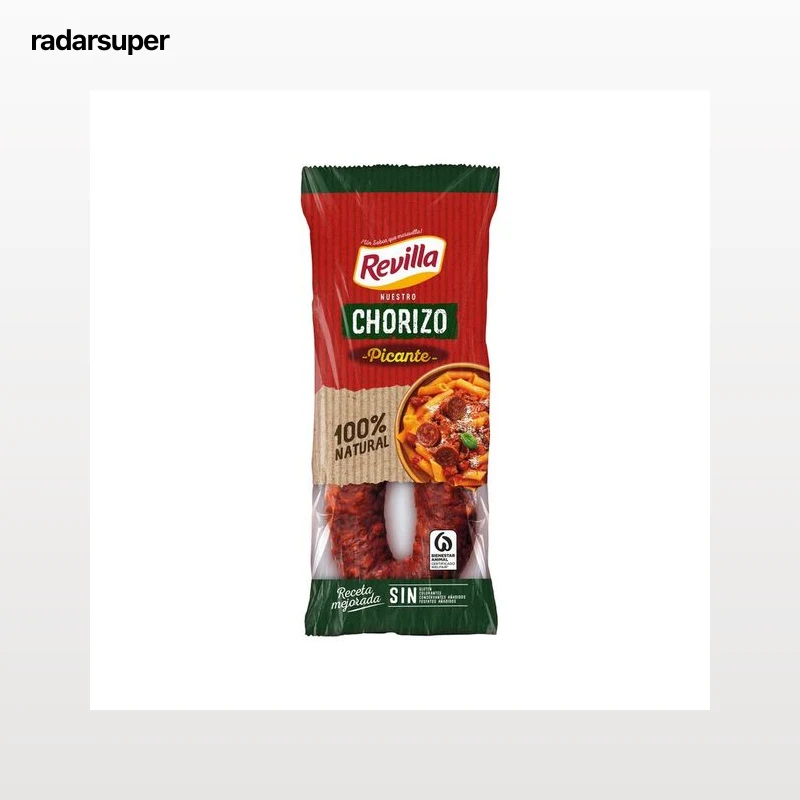 REVILLA Chorizo sarta picante, sin colorantes y sin gluten REVILLA 250 g.