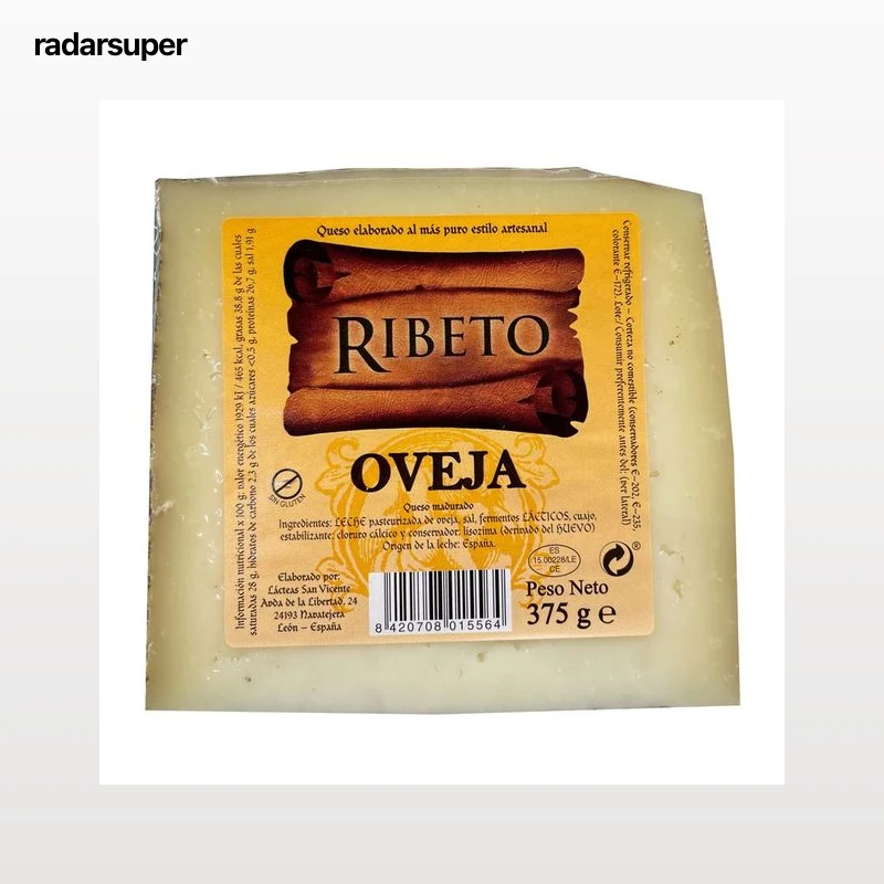 RIBETO Cuña de queso puro de oveja RIBETO 75 g.