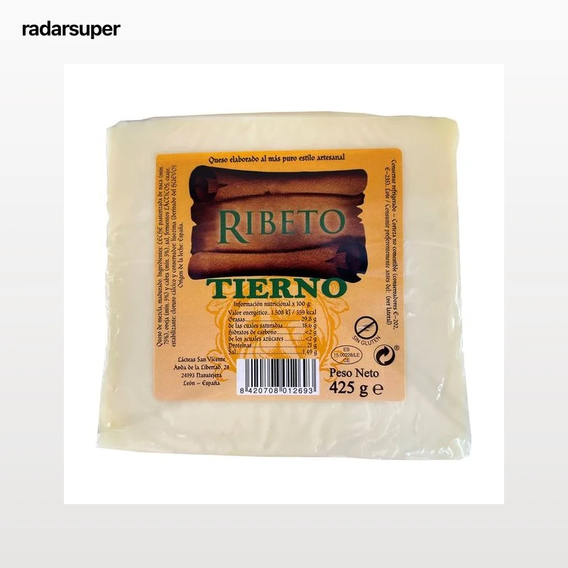 RIBETO Cuña de queso tierno 425 g.
