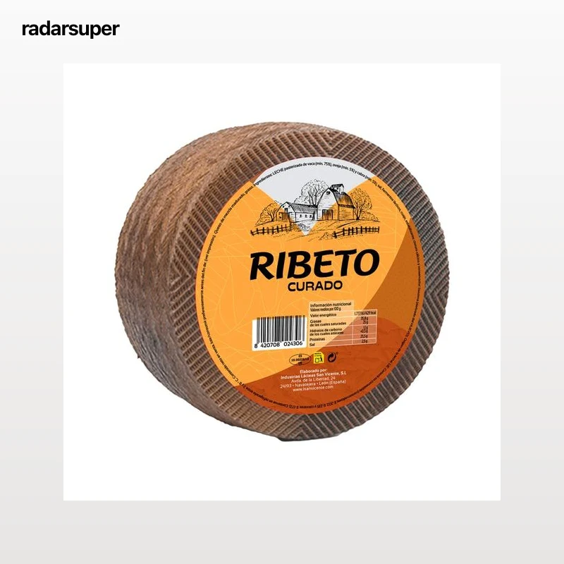 RIBETO Queso mezcla curado, cuña.