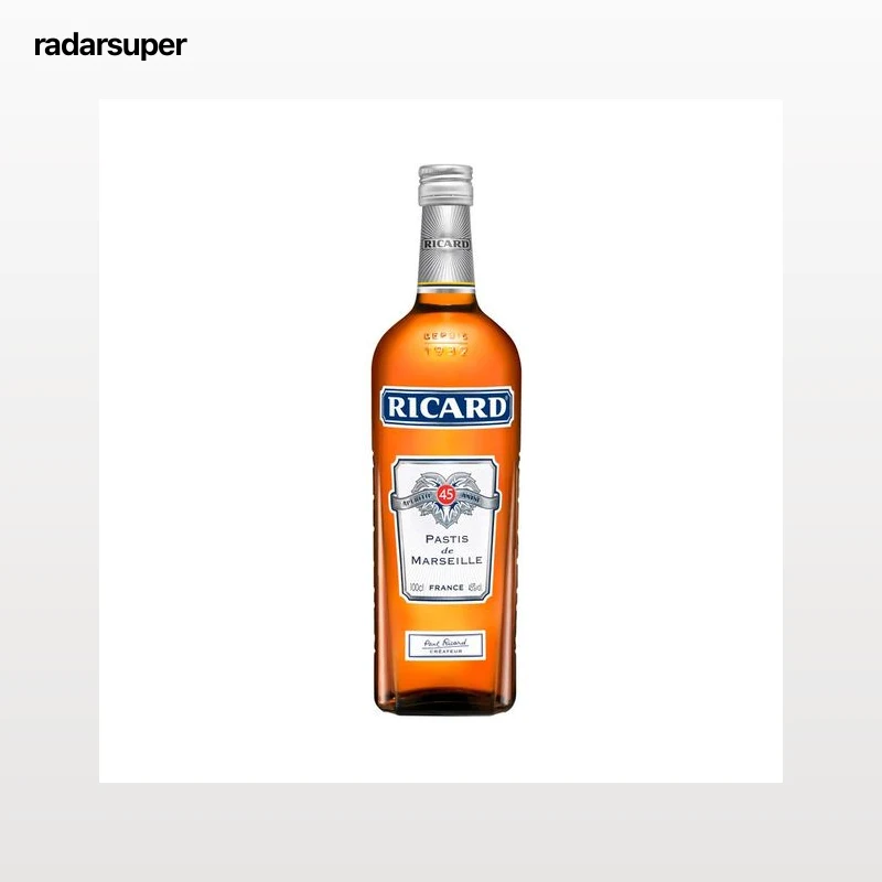 RICARD Pastis (aperitivo de anís típico de Marsella) RICARD botella de 1 l.