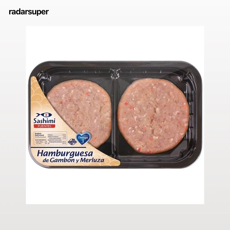 RICARDO FUENTES E HIJOS Hamburguesa de gambón y merluza 160 g.