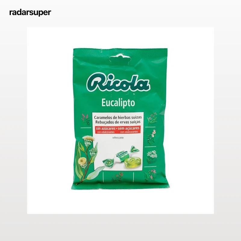 RICOLA Caramelos eucalipto con hierbas suizas, sin azúcar, 70 gr.