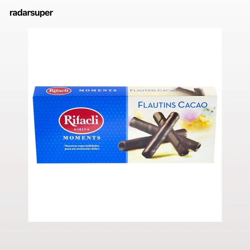 RIFACLI Barquillos Flautins bañados al cacao 100 g.