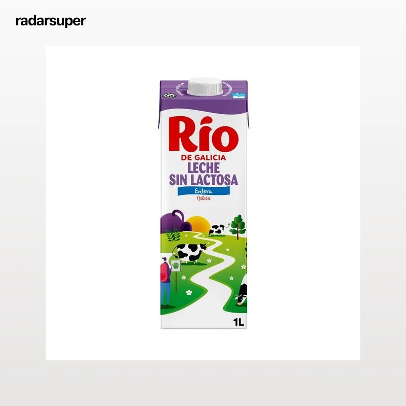 RÍO Leche de vaca entera y sin lactosa 1 l.