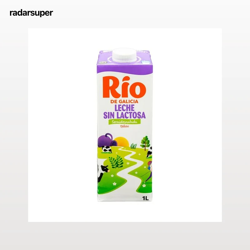 RÍO Leche de vaca semidesnatada y sin lactosa 1 l.