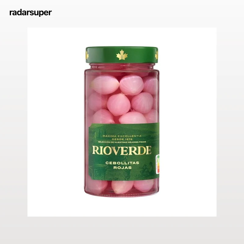 RIOVERDE Cebollitas rojas en vinagre frasco de 180 g.