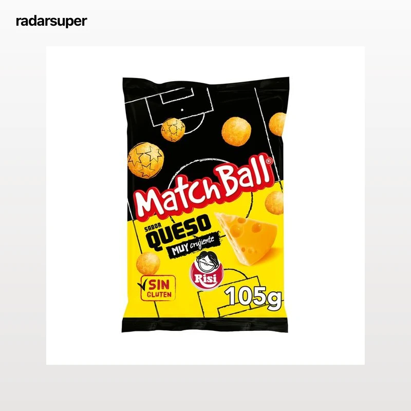 RISI Bolas de maíz muy crujientes con sabor a queso 105 g.