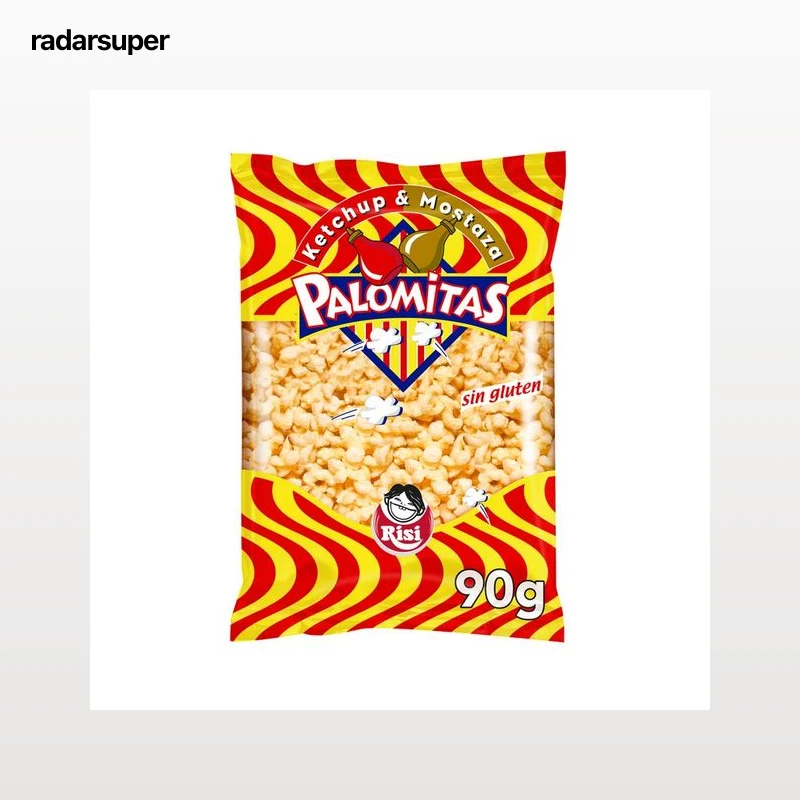 RISI Palomitas de maiz con sabor a ketchup y mostaza 90 g.