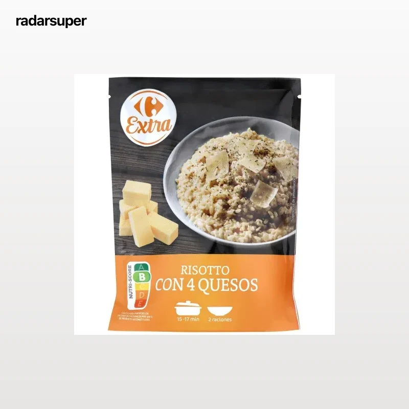 Risotto con 4 quesos Extra Carrefour doy pack 175 g.