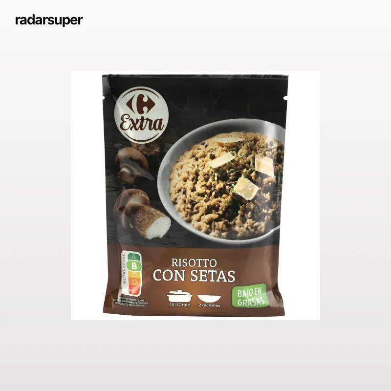 Risotto con setas Extra Carrefour doy pack 175 g.