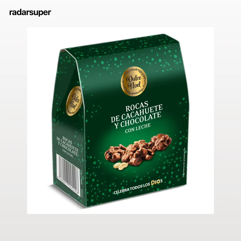 Rocas de cacahuete y chocolate con leche Dia Dulce Noel 120 g