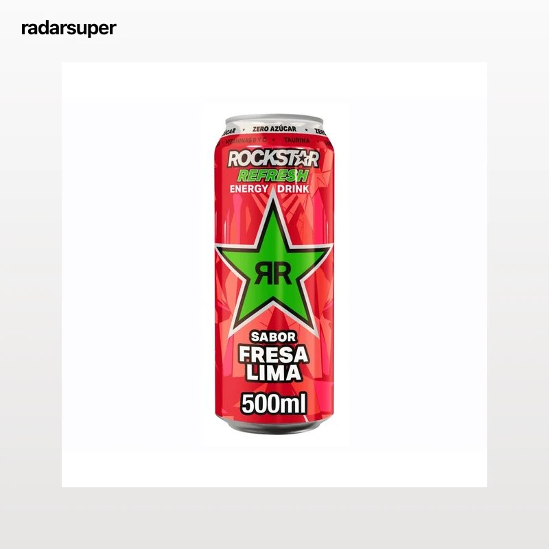 ROCKSTAR Bebida energética de fresa y lima 50 cl.