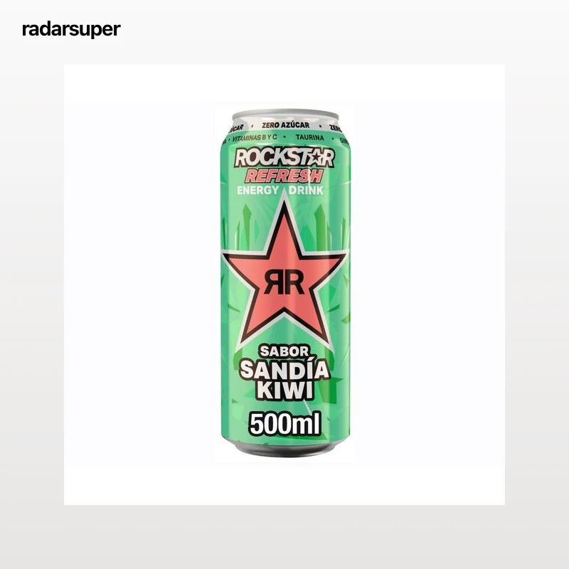 ROCKSTAR Bebida energética sabor sandía y kiwi lata 500 ml.