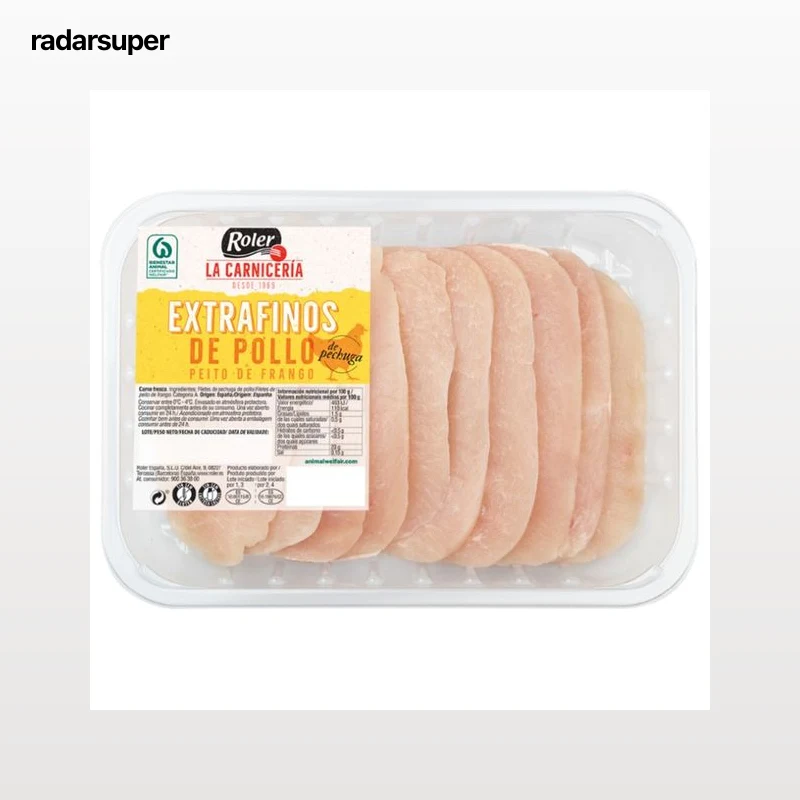 ROLER La carniceria Pechuga de pollo en filetes extrafinos 320 g.