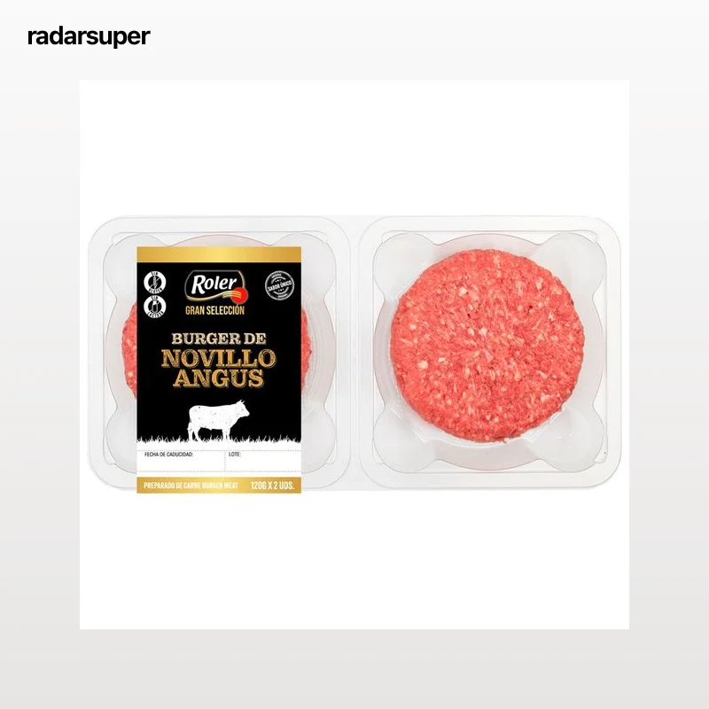 ROLER Gran selección Bandeja con burger meat de novillo Angus 2 x 120 g.