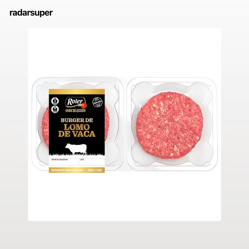 ROLER Gran selección Bandeja con burguer meat de lomo de vaca 2 x 120 g.