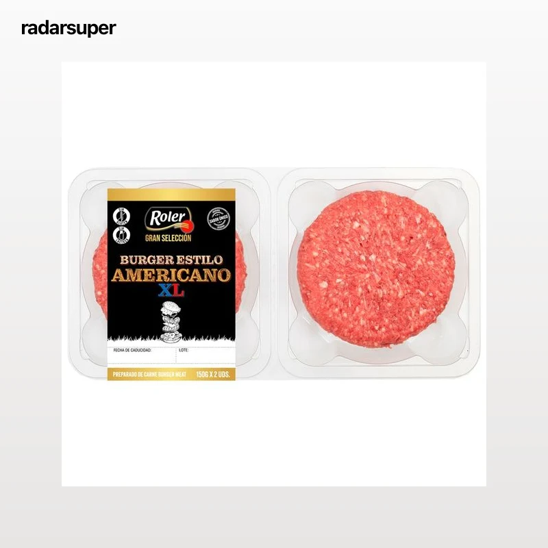 ROLER Gran selección Burger meat vacuno al estilo americano XL 2 x 150 g.